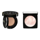 Двухкомпонентный комплект: Черный наполненный воздухом амортизирующий #01 фарфор + пятипряный пудра 10 г