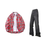 Washed Red Top + Black Pants  
Промытый Красный Топ + Черные Штаны