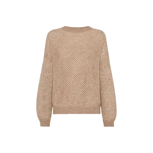 BRUNELLO CUCINELLI SS25 Свитер Женский Песочный Бежевый