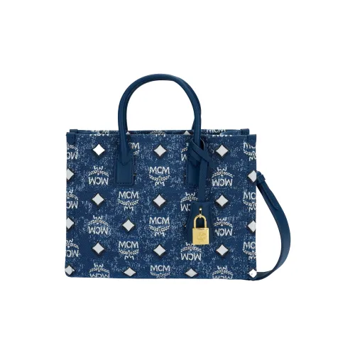 MCM Нейлон Тоут Сумка Сумка для покупок Портативная Сумка через плечо Женская Сумка через плечо Синий