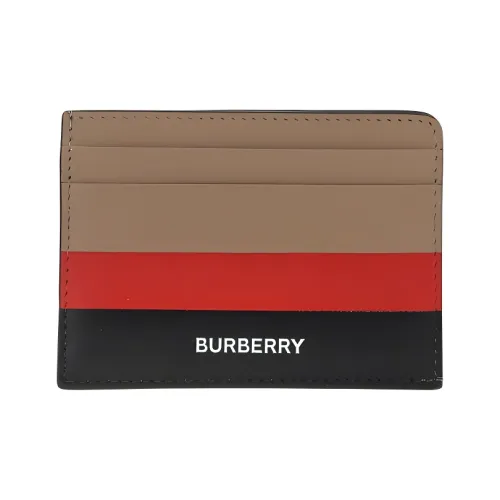 Burberry Кожа Держатель для карт Мужской Черный Коричневый и Красный
