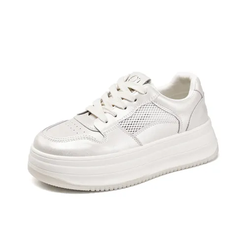 La Chapelle Slip-resistant Abrasion-resistant Low Top Скейтборд Кроссовки Женские Silver