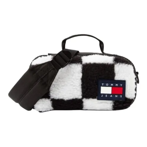 Tommy Hilfiger Переработанный полиэстер Сумка через плечо Мужская Черная Белая