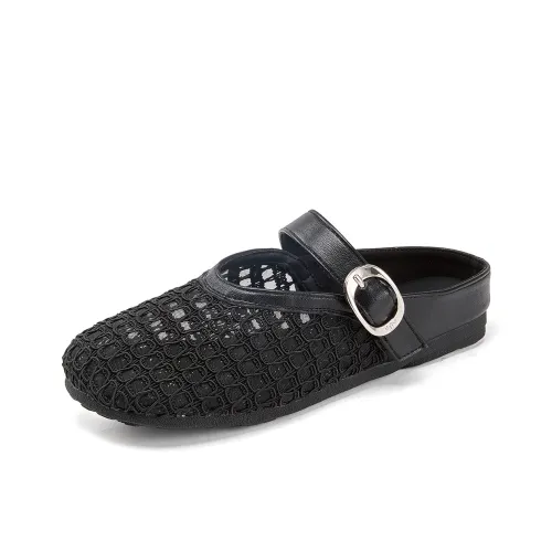 La Chapelle Аbrasion-Resistant Slip-Resistant Домашние тапочки Женские Черный