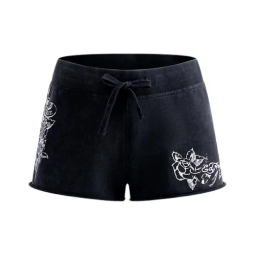 Ed Hardy Черные Женские Повседневные Шорты