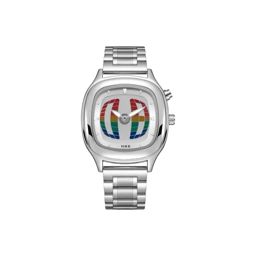 HNK Электронные + кварцевые часы Унисекс с белым циферблатом
