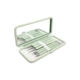 6 шт Набор инструментов для удаления прыщей с зеркальцем [Циановый]