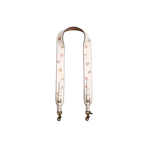 COACH Полированная галечная кожа с гладкой кожей сумка ремень женский латунь и мел