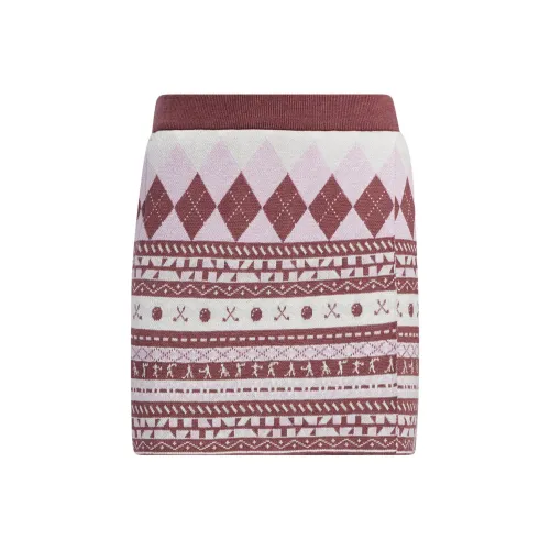 Adidas Повседневные Юбки Женские Спокойный Темно-Красный