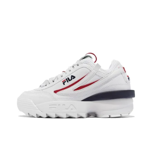 FILA Disruptor 2 Low Топ Толстоподошвенные кроссовки Женские Белые Красные