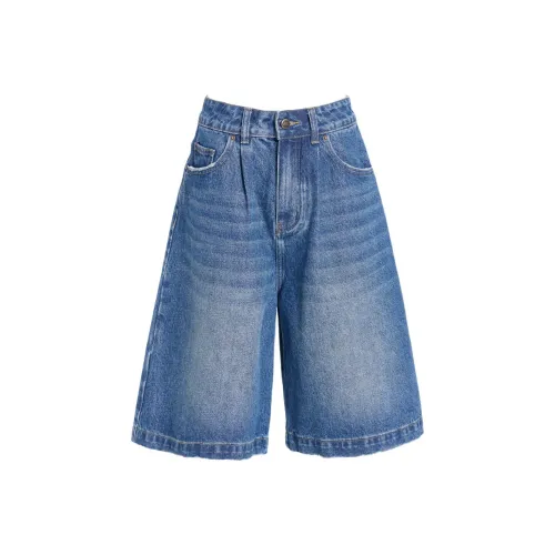 OROI Синие Капри Женские Джинсовые Шорты