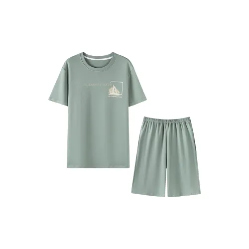 Sharefun Бирюзовый Мужской Пижамный Комплект