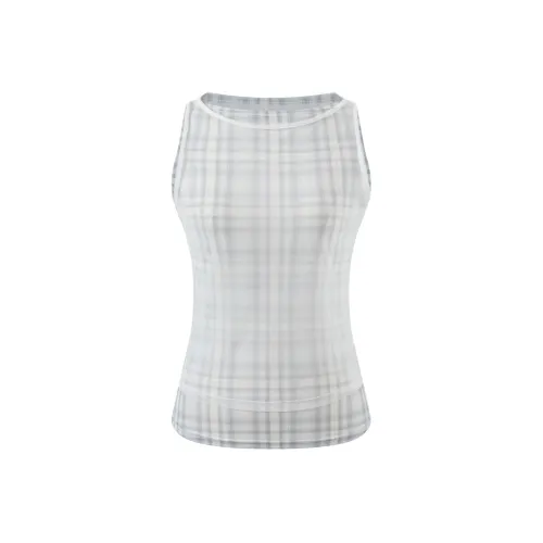 Ni8ht Metro Серый Синий Клетка Женские Майки
