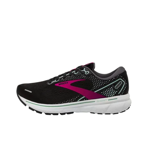 Brooks Ghost 14 Slip-Resistant Abrasion-Resistant Low Top Беговые кроссовки Женские Черные