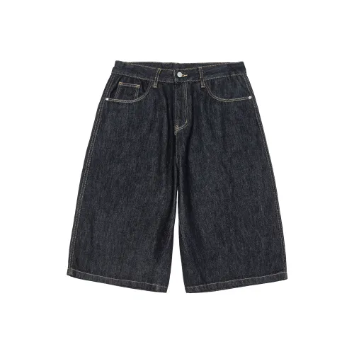 UNDOMAZE Темно-синие мужские джинсовые шорты