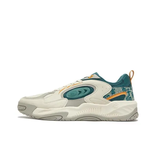 361° Slip-resistant Abrasion-resistant Low-top Skateboard Shoes Men's Beige Green