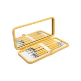 Зеркальце, игла для удаления прыщей, набор из 6 штук [Желтый]