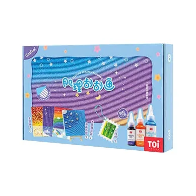 TOI Текстура DIY Материал Полный комплект Художественный Кварц Песочный Scratch Art Развивающие игрушки