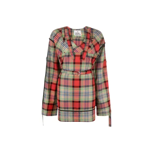 Vivienne Westwood Многоцветные Женские Длинные Платья с Рукавами