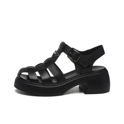 Сандалии Golden Silk Rabbit в римском стиле женские