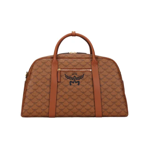 MCM Ottomar Напп Кожа Сумка через плечо Сумка Экстра-большая Женская Коньяк