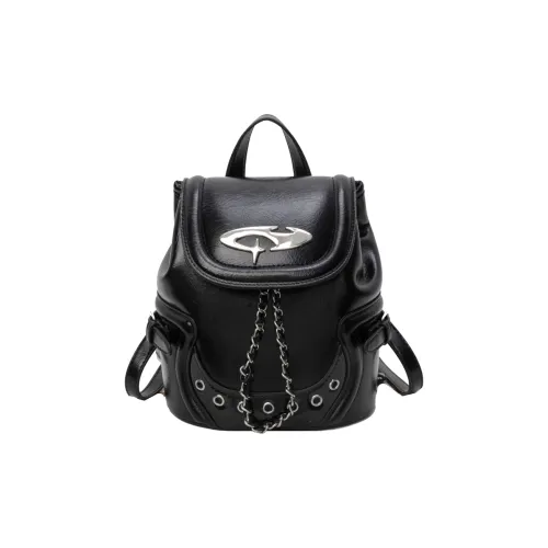 WXRX ПУ (полиуретан) Рюкзак Женские Черный Экрю Розовый