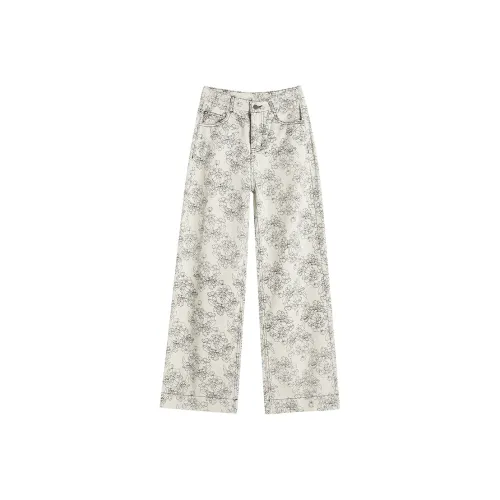 Garbege Лунный серый Брюки Женские Джинсы