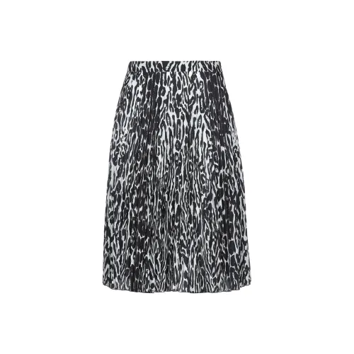 Burberry Повседневный Длинный Юбка Женская Черная