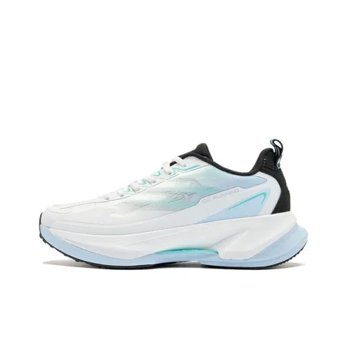 QIAODAN Slip-resistant и дышащий низкий топ повседневная беговая обувь для мужчин белый и синий