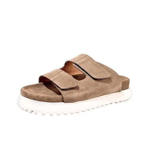 Brounvanm Резиновая пена Наружная подошва Противоскользящие Устойчивые к истиранию Быстросохнущие Слипоны Мужской Абрикос