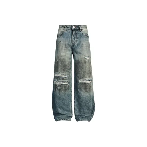 PANDA ADEVIL Грязно-синие Унисекс Джинсы