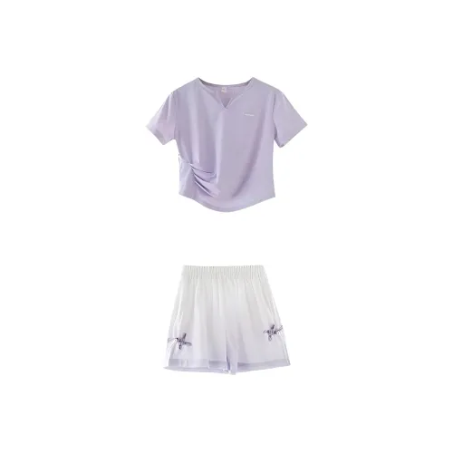 Youyou 1 Point Повседневная Спортивная Одежда 18470 Фиолетовый + 18871 Фиолетовый Детский