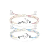 Браслет-шнурок "Звезда и Луна" - 1 пара