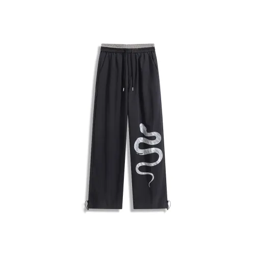 KEIRANDUN Черные Унисекс Повседневные Брюки