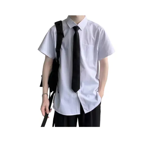 Zomuros Белый с Черным Tie Унисекс Рубашки