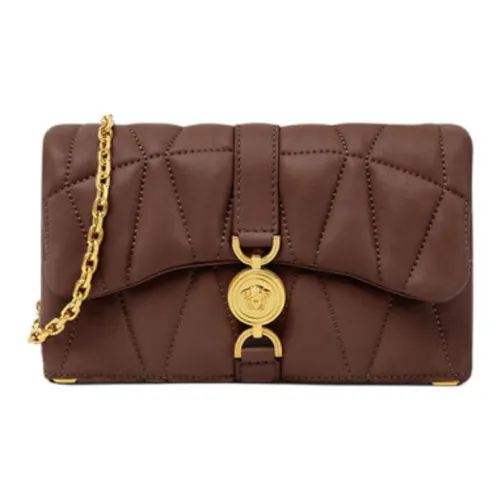 VERSACE Kleio Lambskin Crossbody Bag Shoulder Bag Mini Women's Brown