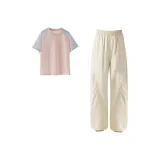 18828 Розовый & Зеленый + 16371 Хаки [Комплект с коротким рукавом, быстросохнущий]