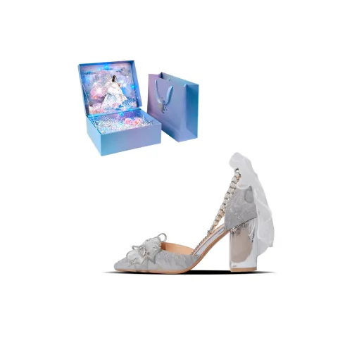 WUGUNIANG Высокие каблуки Женские Звездный серебристый