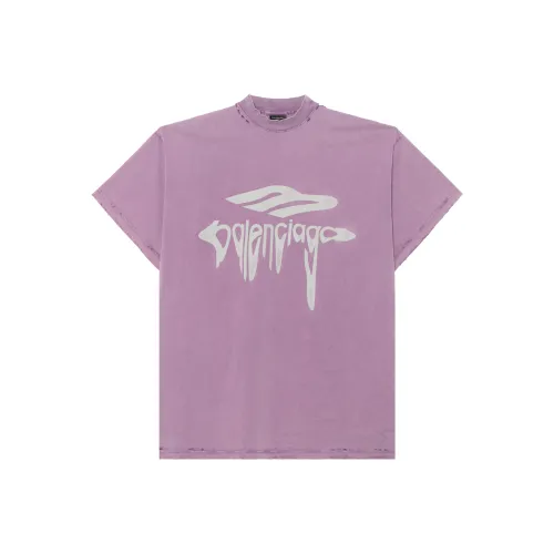 Balenciaga SS25 T-Shirt Мужской Фиолетовый