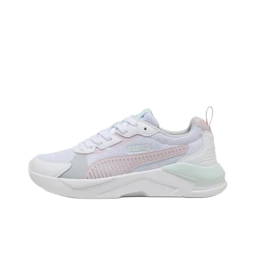 PUMA X Ray 3 Устойчивые к истиранию низкие детские повседневные кроссовки Белый Розовый Подростки
