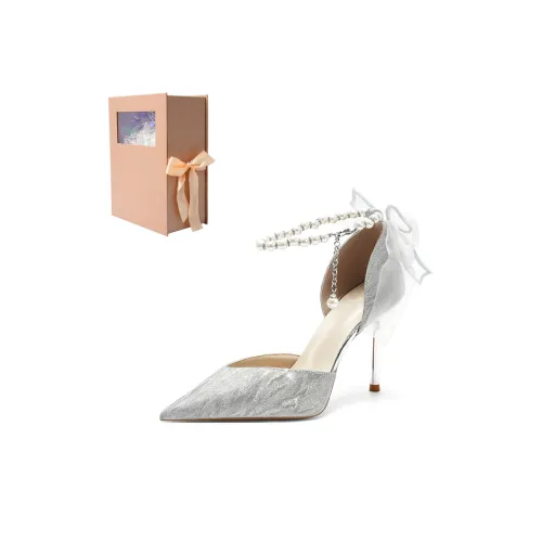 ANGEL BOY Высокие каблуки Женские Серебристая луна