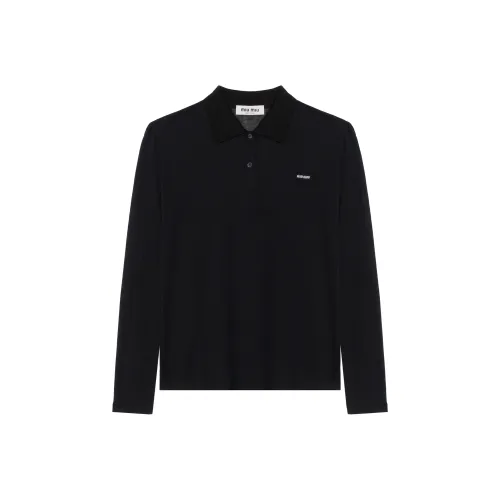 MIU MIU Мужская черная поло