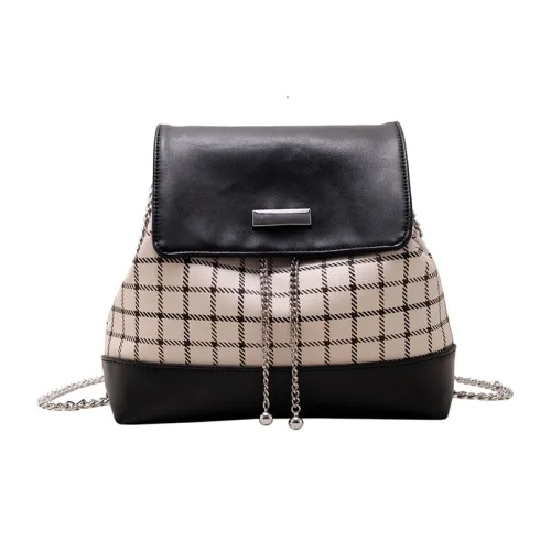 WXRX ПУ (полиуретан) Сшитый Холст Рюкзак Стандартный Женский Черный Белый