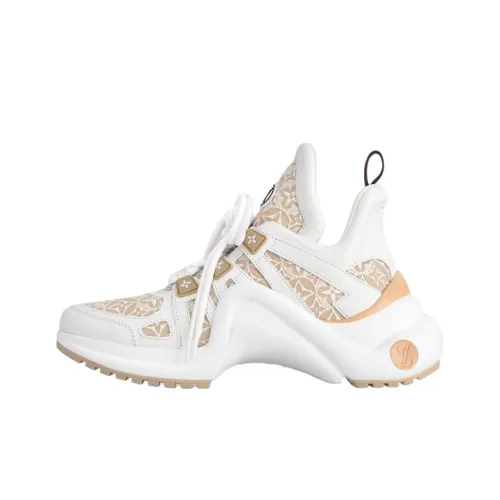 LOUIS VUITTON Archlight Low Топ Толстоподошвенные кроссовки Женские Бежевый