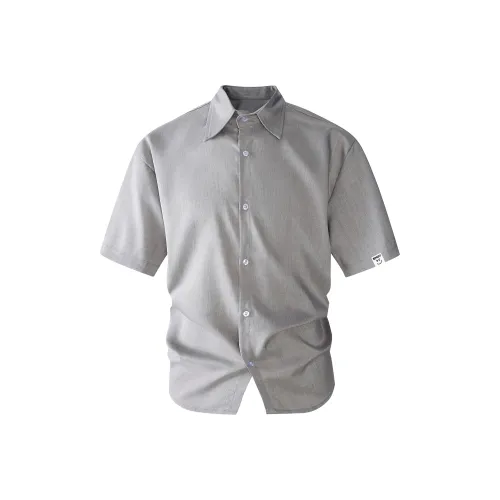 REMEFIT Серая пряжа Белый Унисекс Рубашки