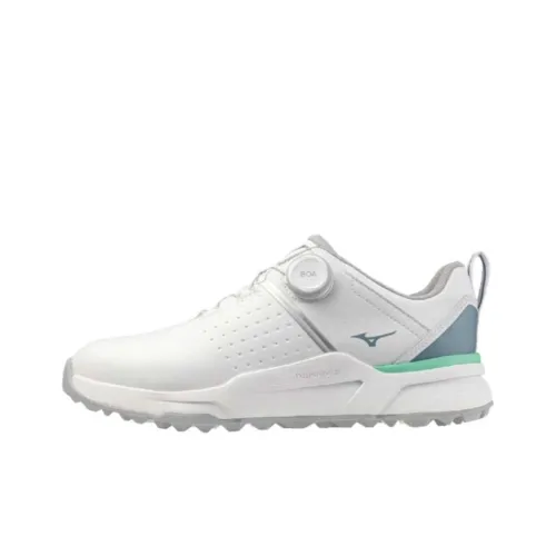 Mizuno Slip-resistant Abrasion-resistant Low Top Golf Shoes Men's White Мицубо Противоскользящие Устойчивые к истиранию Низкие Топы Обувь для гольфа Мужская Белая