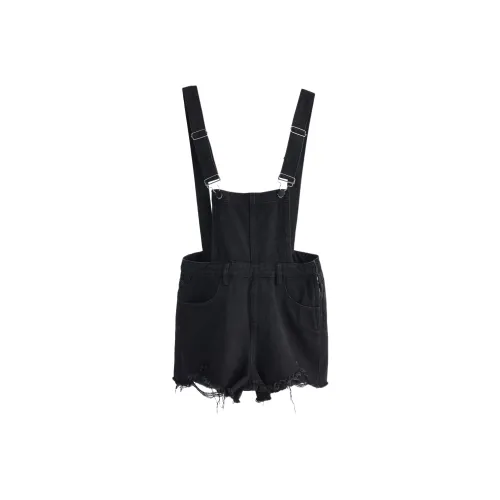 OROI Черные Straps Шорты Женские Повседневные шорты