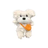 Белая собака, апельсиновая сумка