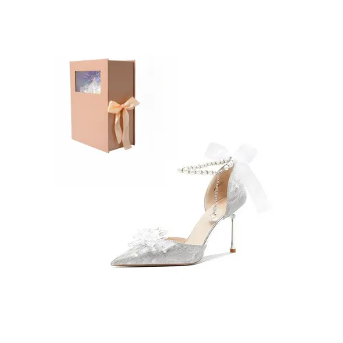 ANGEL BOY Узкий каблук Высокие каблуки Женские Серебристая луна