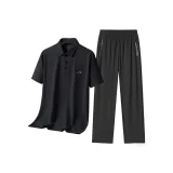 Комплект одежды (Черная рубашка с коротким рукавом + черные штаны)
